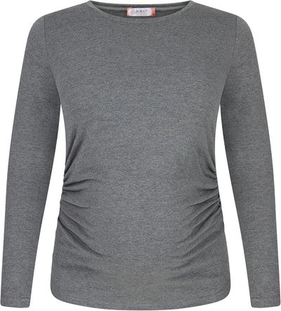 M.M.C. Umstandsshirt 3er Set unifarben Umstandsmode Schwangerschaft Schwangerschaftsshirt, Langarm S