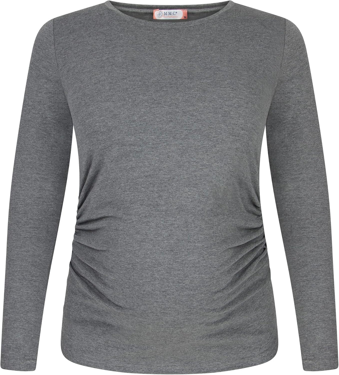 M.M.C. Umstandsshirt 3er Set unifarben Umstandsmode Schwangerschaft Schwangerschaftsshirt, Langarm M