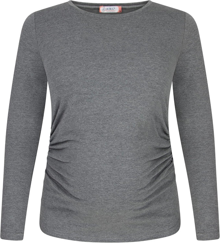 M.M.C. Umstandsshirt 3er Set unifarben Umstandsmode Schwangerschaft Schwangerschaftsshirt, Langarm M