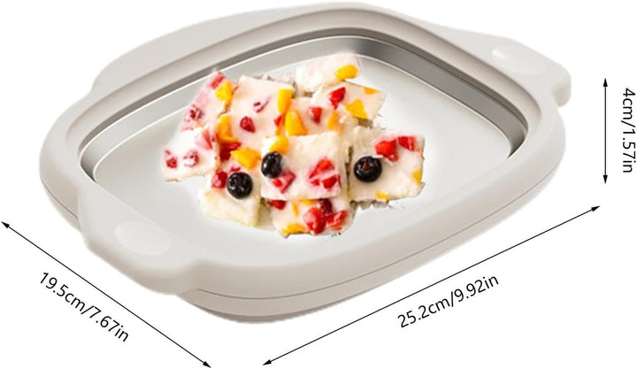 Eiscreme-Maschine, weiche Eismaschine – Lebensmittelqualität 304 Edelstahl, gerollte Eismaschine für