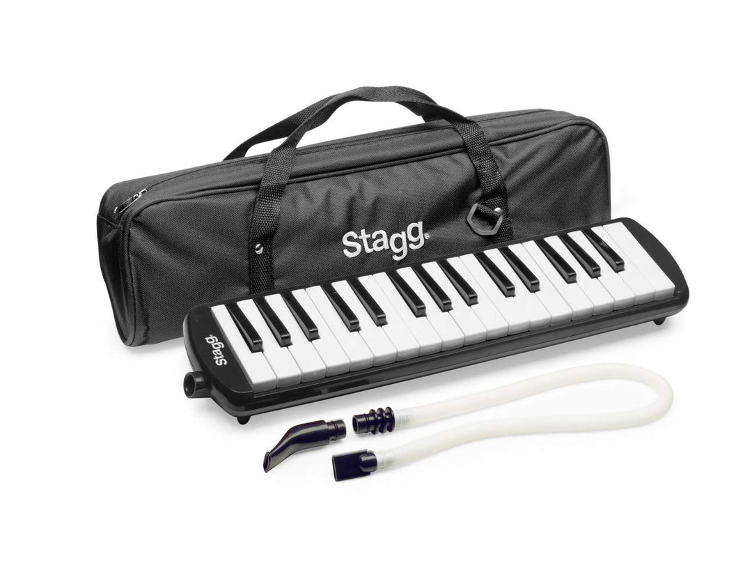 Stagg Melodica 32 Tasten, schwarz, inkl. Anblasschlauch Schwarz 32 Notes Modern, Schwarz 32 Notes Mo
