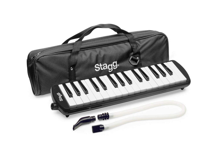 Stagg Melodica 32 Tasten, schwarz, inkl. Anblasschlauch Schwarz 32 Notes Modern, Schwarz 32 Notes Mo