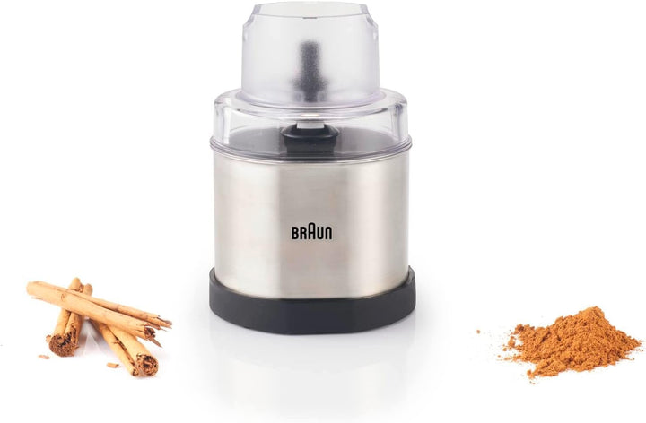 Braun Kaffee- und Gewürzmühlen Aufsatz MQS 270 SI mit EasyClick Plus System - Zubehör für Braun Stab