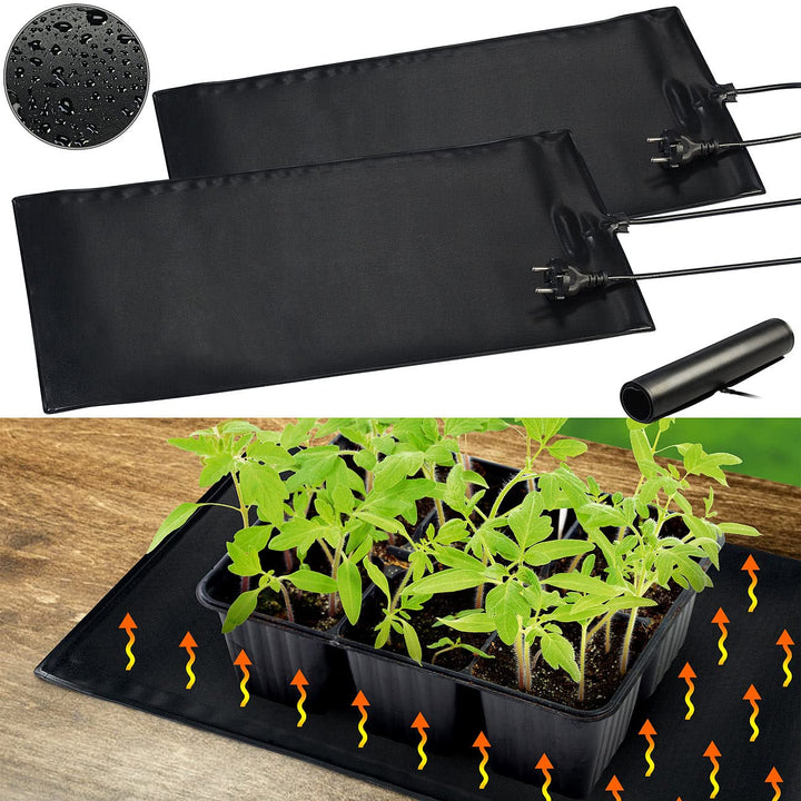 Royal Gardineer Wärmematte Pflanzen: 2er-Set Heizmatten für Pflanzenanzucht & Terrarien, Grösse S, I