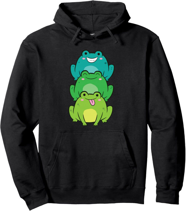 Niedliche Frösche, Cartoon-Frosch, Kinder-Fösche. Pullover Hoodie