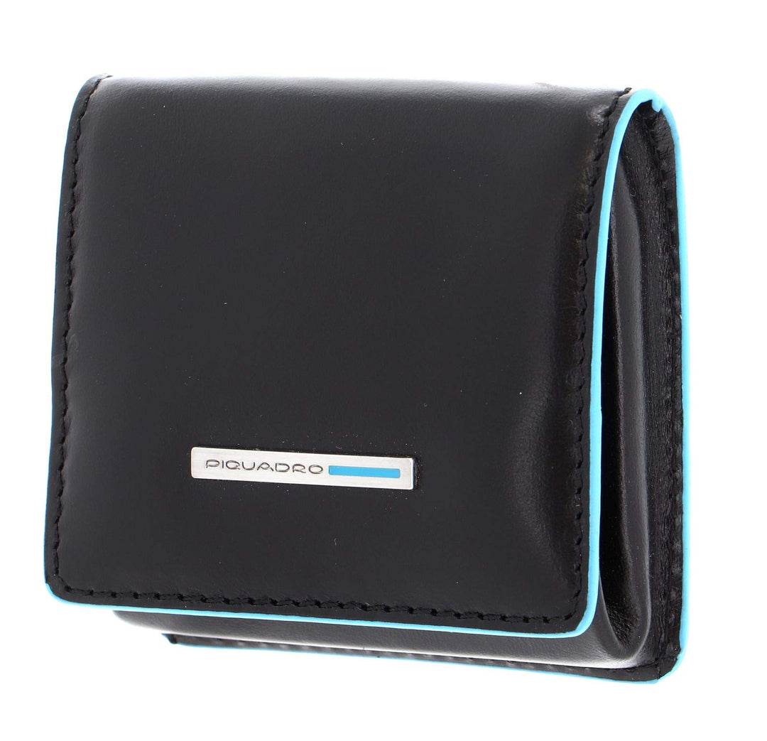 Piquadro PU2634B2 Geldbörse, Kollektion Blau Square, Schwarz, 8 cm