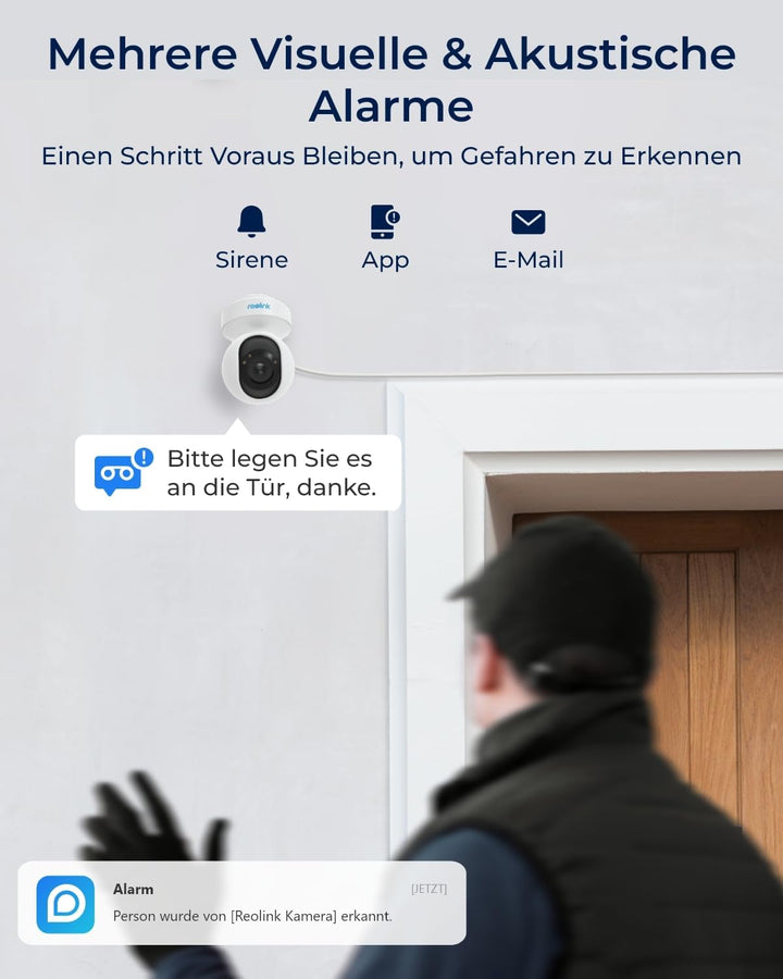 Reolink 2K 4MP Überwachungskamera Aussen WLAN Schwenkbar mit F1,0 Echtfarben-Nachtsicht, 2,4/5GHz Wi