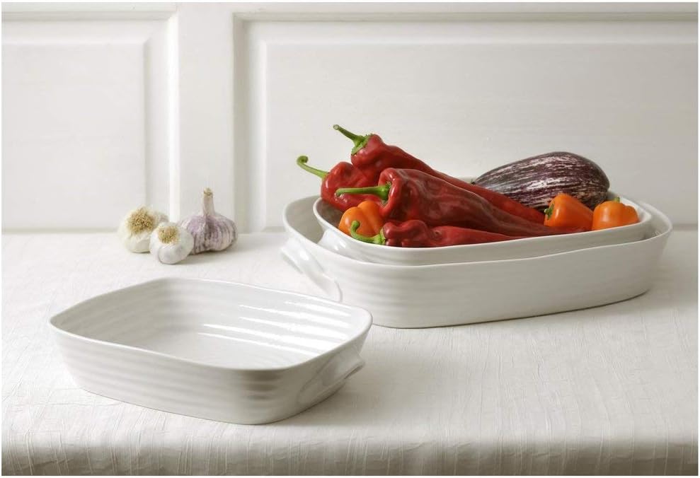 Portmeirion Home & Gifts Sophie Conran Lasagne Bräter (Weiss, 11,5 Zoll), Weiss
