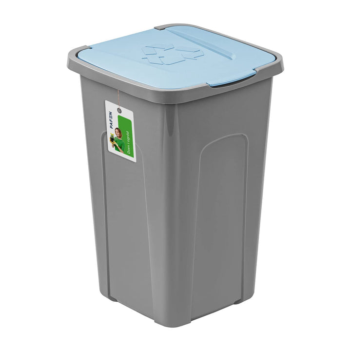 PAFEN Grosser Mülleimer 50l mit Deckel – Abfallbehälter 550 x 365 x 370mm - Abfalleimer für Trennen