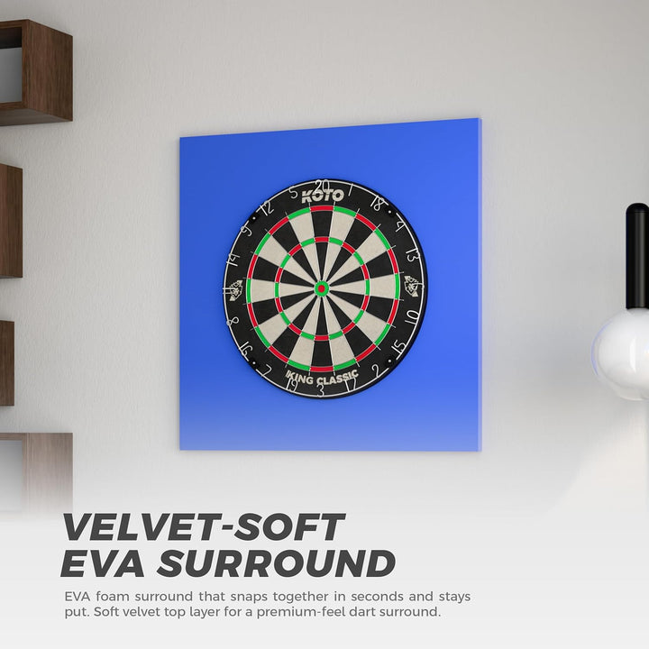 KOTO - 4pcs. Dart Surround, langlebige Dart wandschutz, verhindert Schäden, Eva 4PCS Quadrat Blau, 4
