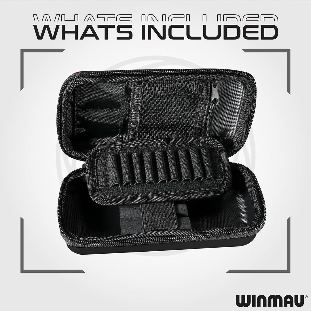 WINMAU Armor G1 Darts-Geldbörse - Schwarz Das Dartcase bietet Platz für vollständig montierte Darts