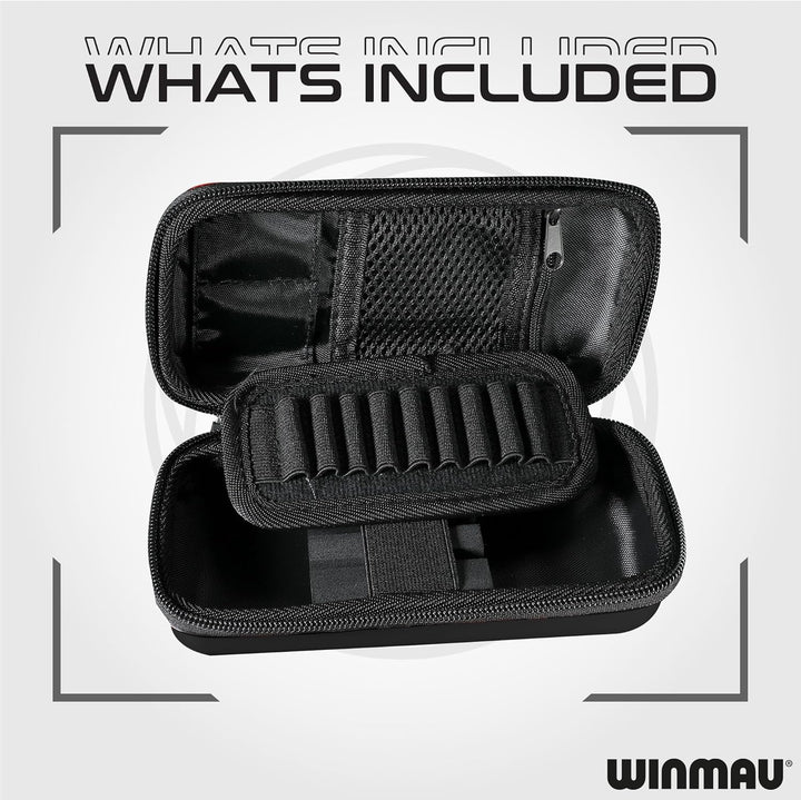 WINMAU Armor G1 Darts-Geldbörse - Schwarz Das Dartcase bietet Platz für vollständig montierte Darts