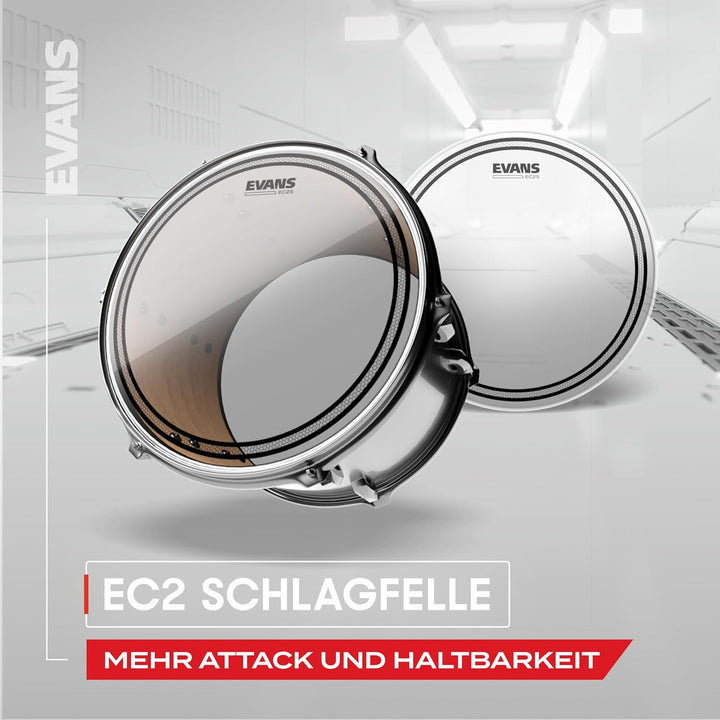 Evans ETP-EC2SCTD - F EC2S (Coated) Tom Pack Fusion 25,4 cm (10 Zoll), 30,4 cm (12 Zoll), 35,5 cm (1
