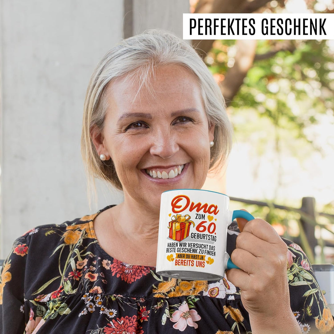 Tasse Grossmutter Geschenk Oma zum 60. Geburtstag haben wir versucht das beste Geschenk zu finden, a
