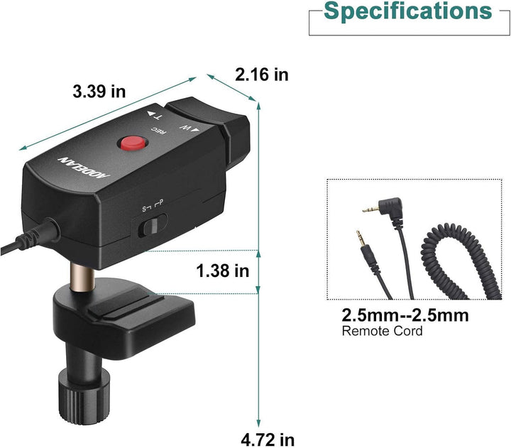 AODELAN Lanc Camcorder-Zoom-Controller, Videokamera, Zoom und Videoaufnahme, Fernbedienung mit 2,5 m