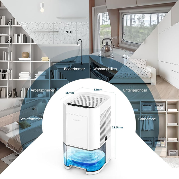 Luftentfeuchter elektrisch,1200ml Raumentfeuchter für zuhause,klein dehumidifier Automatisches Abtau