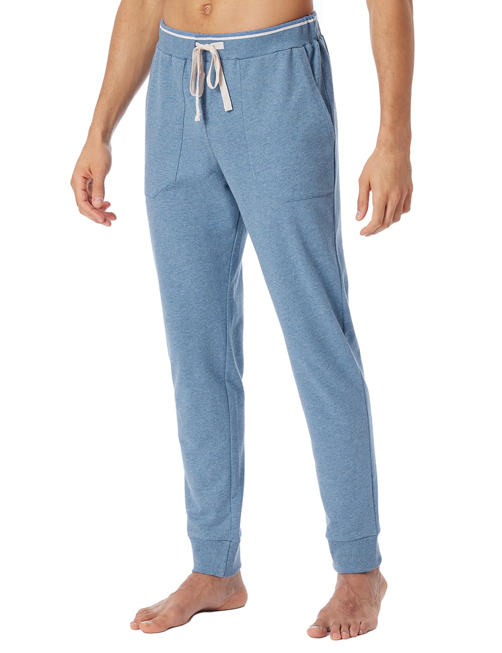 Schiesser Herren Mix & Relax Hose Lang Bündchen Schlafanzughose 48 Blau-mel._181186, 48 Blau-mel._18