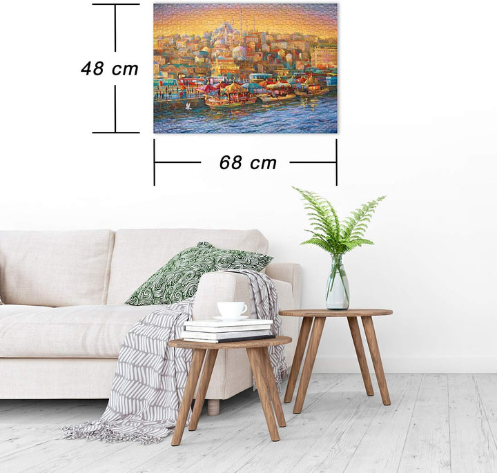 Ulmer Puzzleschmiede - Puzzle „Malerisches Istanbul - Klassisches 1000 Teile Puzzle - Made in German