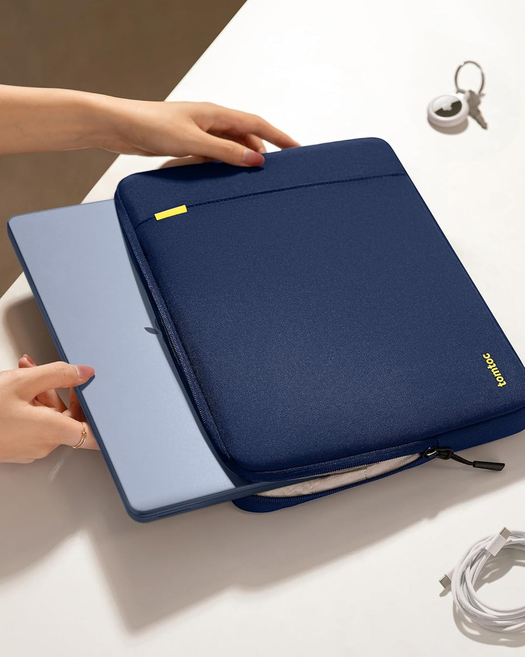 tomtoc 360° Tasche Hülle Entwickelt für 13 Zoll MacBook Neo A3404 (2026) mit A18 Pro Chip, Wasserabw