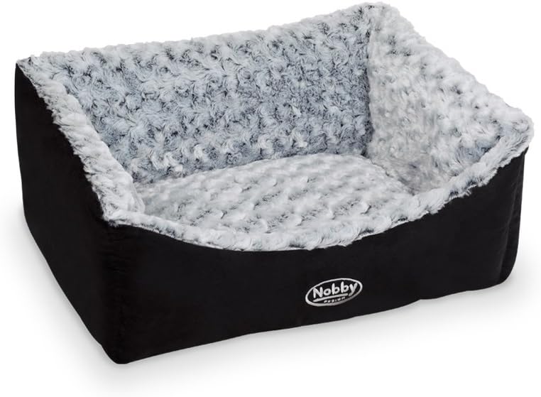 Nobby Komfort Bett eckig "ARUSHA" schwarz L x B x H: 60 x 48 x 19 cm schwarz 60 x 48 x 19 cm, schwar