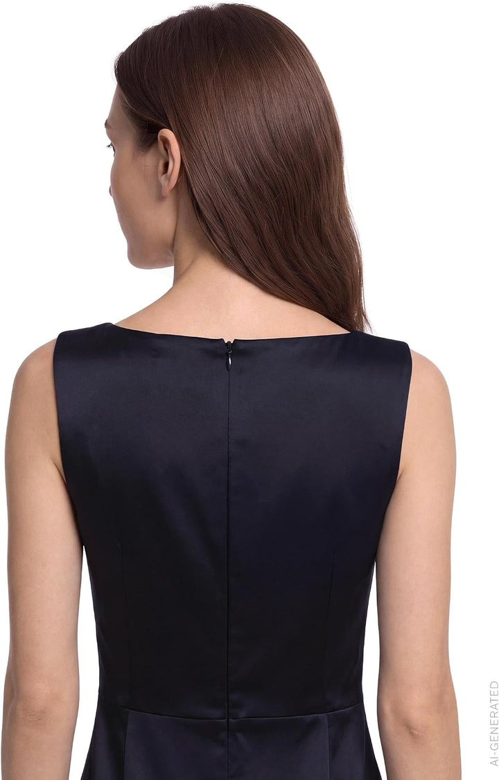 Vera Mont Damen 0058/4822 Kleid 64 Blau, 64 Blau