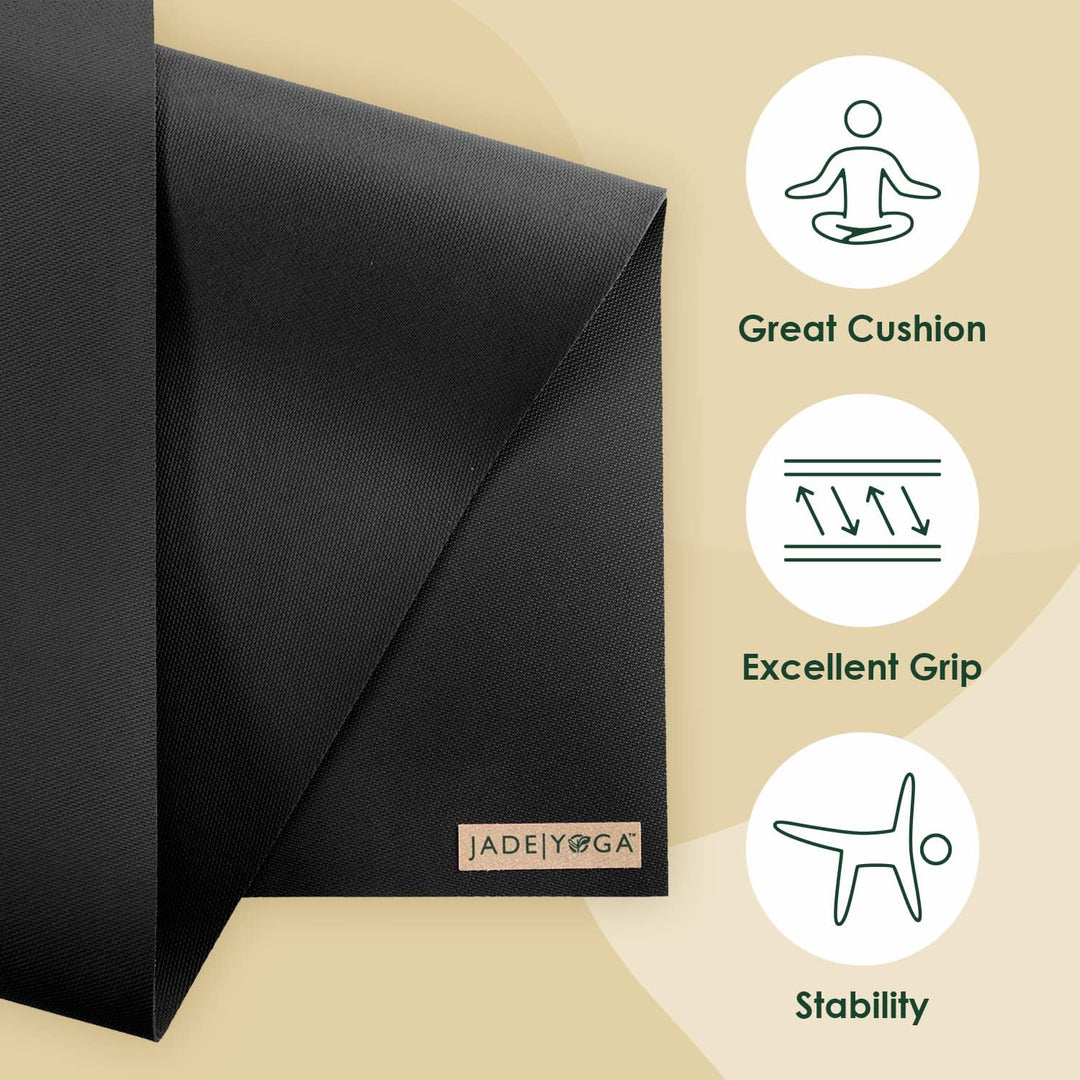 JADE YOGA - Harmony Yoga Mat - Yoga Mat Designed to Provide A Secure Grip to Help Hold Your Pose bla