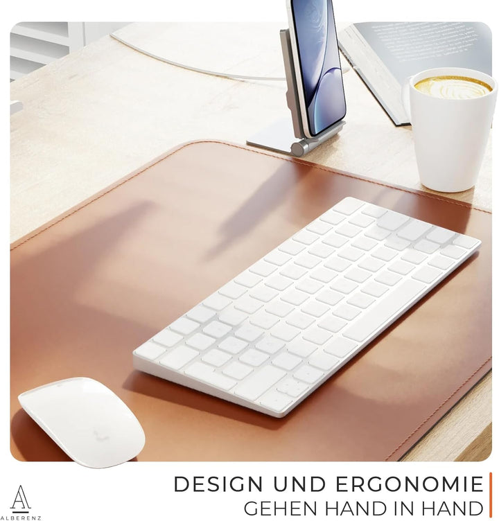 Monitorständer aus Walnussholz – Ergonomischer Bildschirm-Ständer für 1 Monitor bis 35 Zoll, mit int