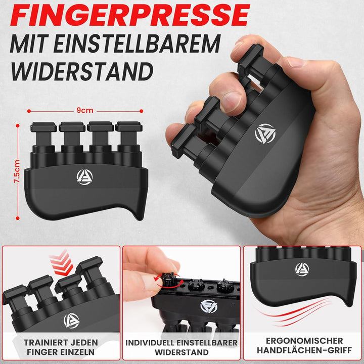 Handtrainer Fingertrainer, Griffkraft Trainer Set, Verstellbarer Unterarmtrainer, Finger Trainer, Un