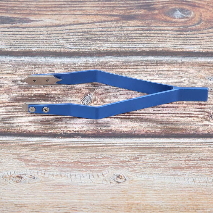 DAUERHAFT Pince à Épiler à Ressort, Pince à Épiler en V Bleu Pratique, pour Horlogers et Réparateurs