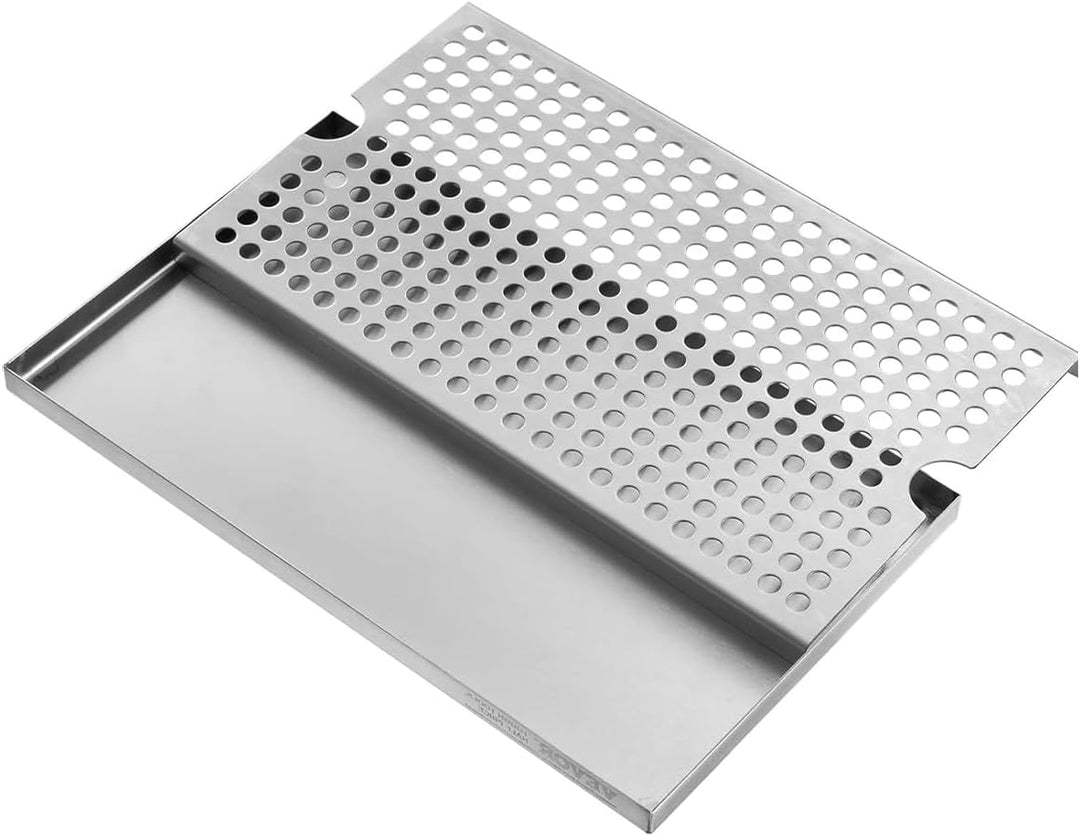 Ubric Biersäulen-Abtropfschale, 304 Edelstahl Tropfschale Pads und abnehmbarer Deckel, für Bar, Rest