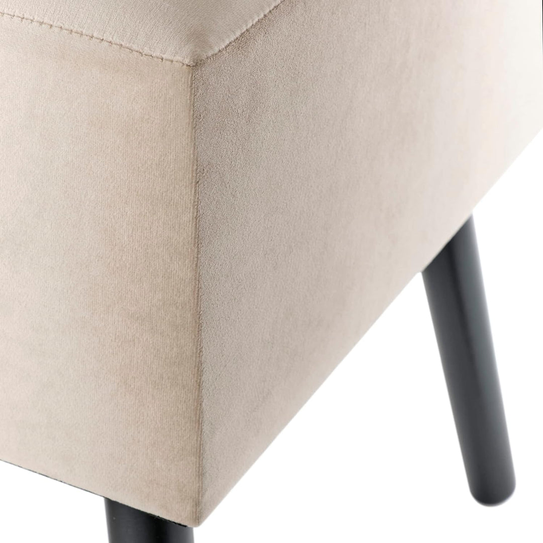 Baroni Home Sitzsack aus Samt, gepolsterter Bankett, Fussstütze mit Pfoten aus Holz, 40 x 33 x 46 cm