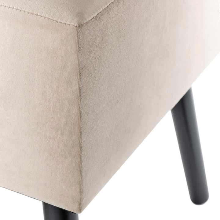 Baroni Home Sitzsack aus Samt, gepolsterter Bankett, Fussstütze mit Pfoten aus Holz, 40 x 33 x 46 cm