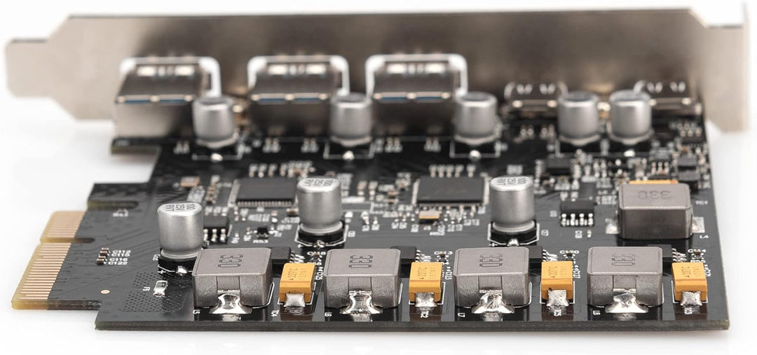 DIGITUS PCIe Karte 2X USB-C, 3X USB A