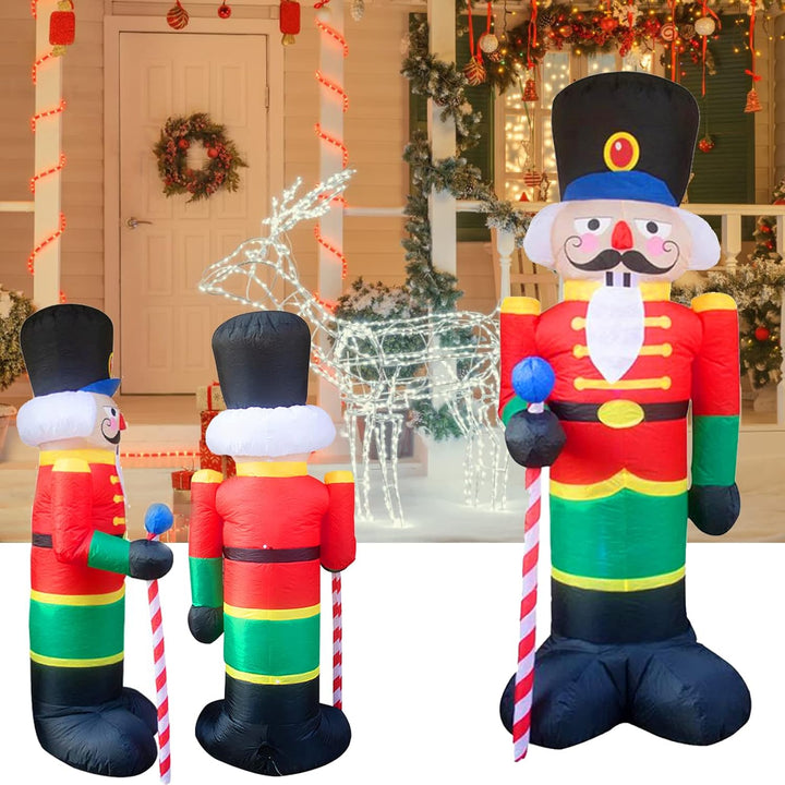 240cm Aufblasbare Weihnachtsdekoration, Nussknacker Soldat Weihnachten Aufblasbare Modell Weihnachts