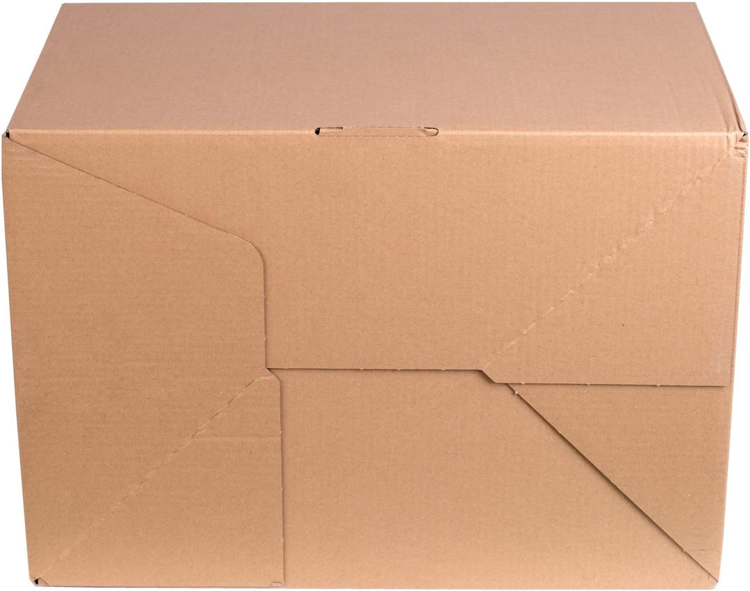 smiley pack 10 Stück Automatikboden Karton 540 x 380 x 320 mm Fix Aufrichtekarton mit Selbstklebever