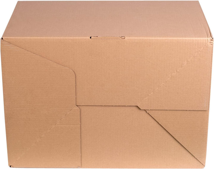 smiley pack 10 Stück Automatikboden Karton 540 x 380 x 320 mm Fix Aufrichtekarton mit Selbstklebever