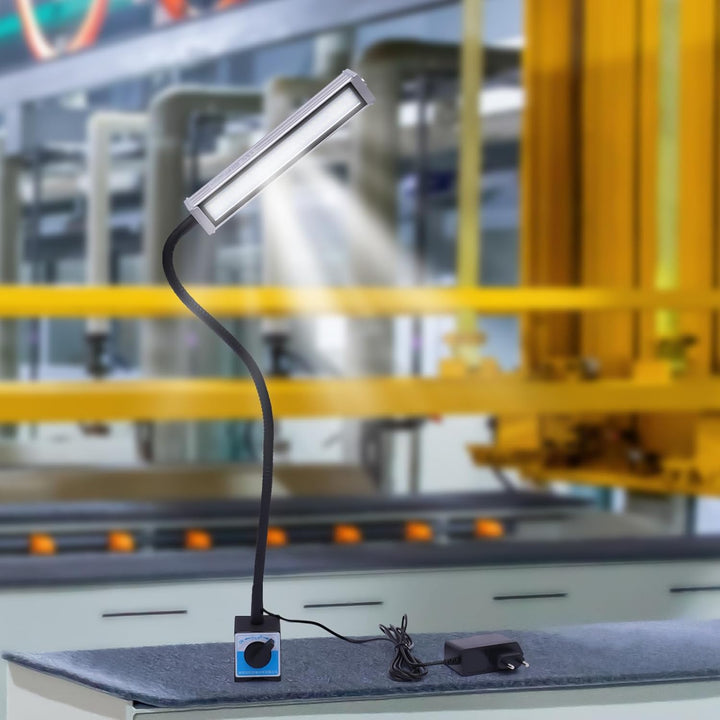 10W Maschinenlampe - Magnetfuss Magnetische 60 LED-Perlen- Drehmaschine Lampe Flexibel Wasserdicht A