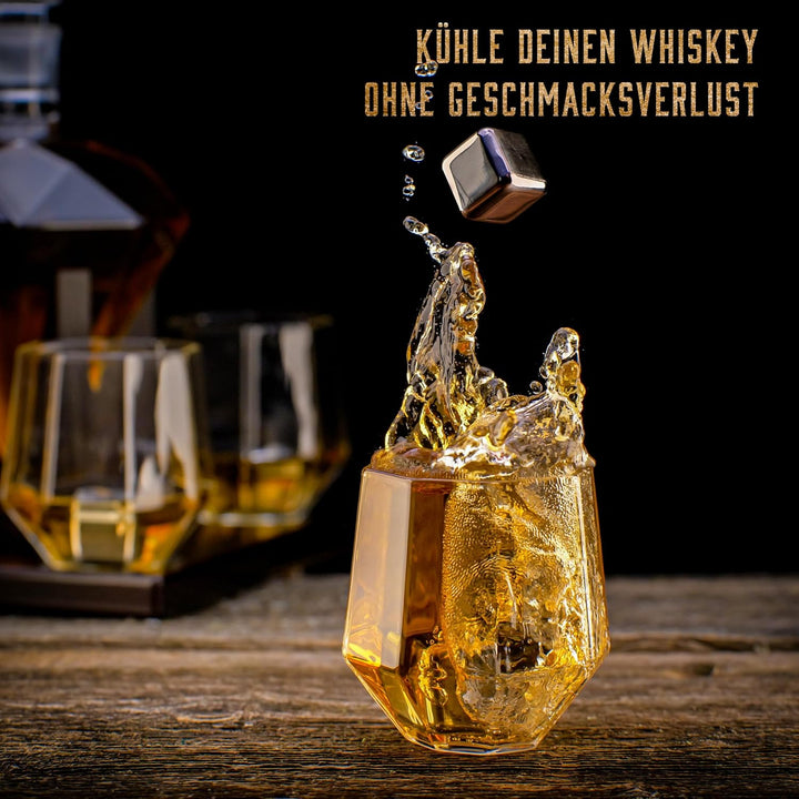 Whisiskey - Whisky Karaffe - Diamant - Dekanter - Whiskey Karaffe Set - 900ML - Geschenke für Männer