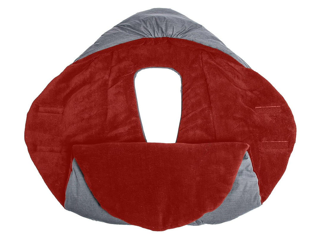 Altabebe AL2008P-79 Baby Einschlagdecke für Babyschale und Autositz, dunkelgrau/rot, Dunkelgrau/Rot