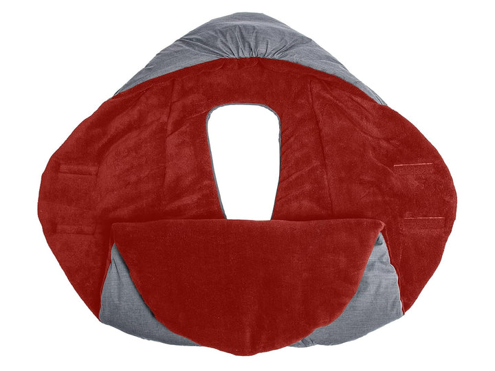 Altabebe AL2008P-79 Baby Einschlagdecke für Babyschale und Autositz, dunkelgrau/rot, Dunkelgrau/Rot