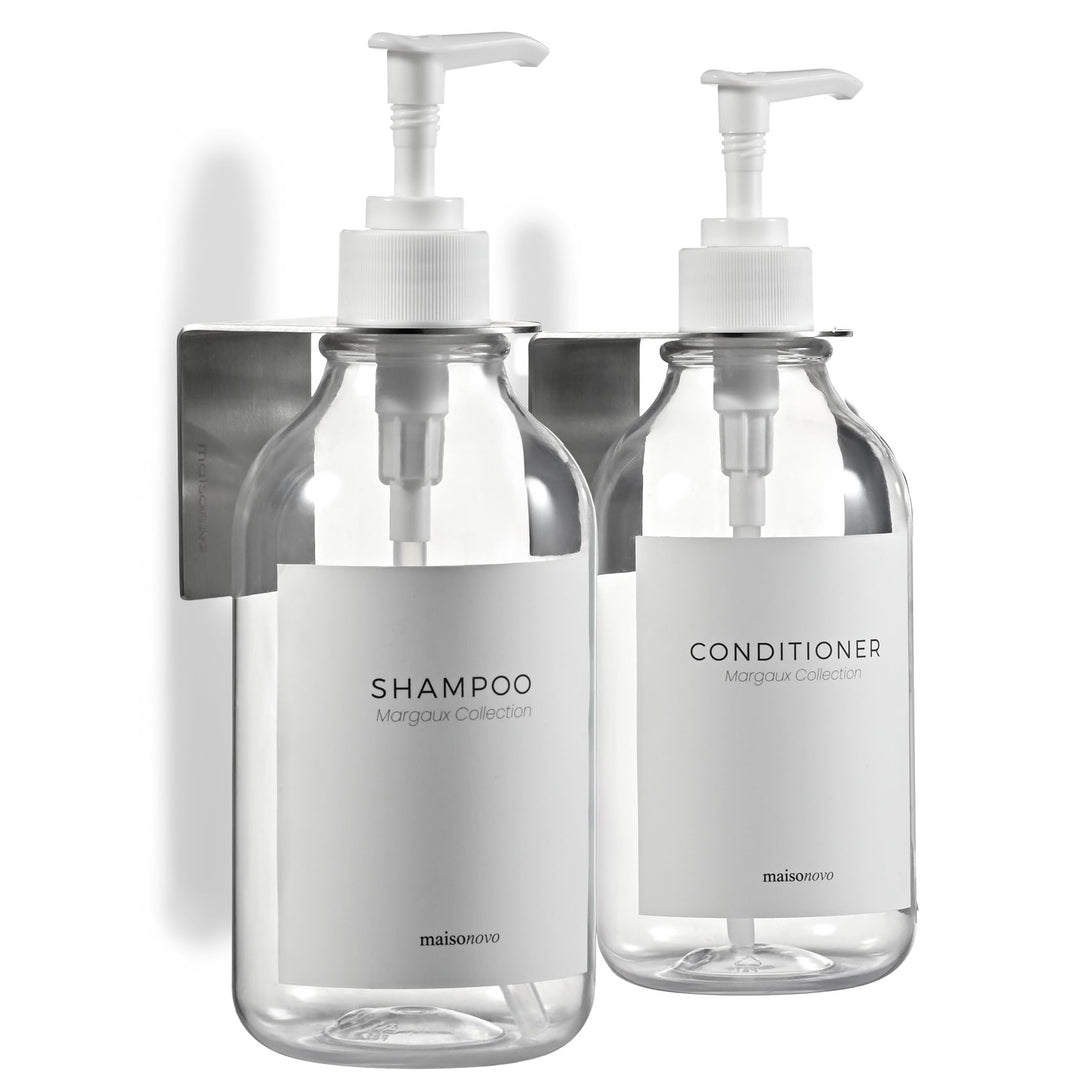 MaisoNovo Shampoo Flaschen zum befüllen - Duschseifen seifenspender wandbefestigung - seifenspender