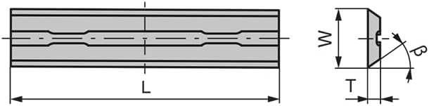 mb-m 10 Stk. Hobelmesser 82mm für Bosch, Makita, Metabo, AEG, uvm. Handhobel Elektrohobel (HM) Hartm