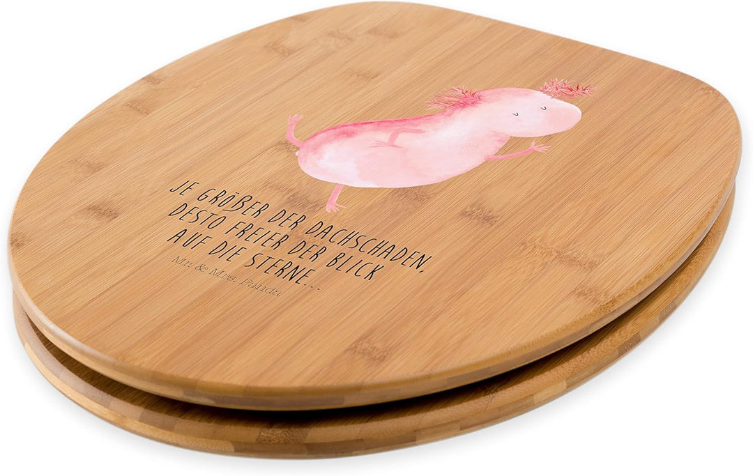 Mr. & Mrs. Panda Motiv WC Sitz Axolotl tanzt - Geschenk, verrückt, Klobrille, Hüpfen, WC-Sitz, Tanze
