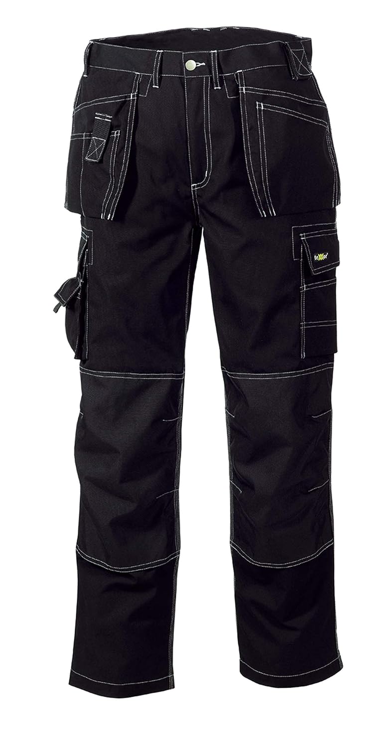 teXXor Arbeitshose Twill Bundhose T/C Panama Canvas Arbeitsbundhose schwarz 30 30 (Kurzgrösse), 30 (