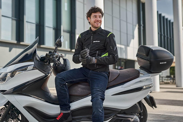 SHIMA DEVON Motorradjeans - Belüftete Elastische Slim Fit Biker Motorradhose mit FiberQL-Verstärkung