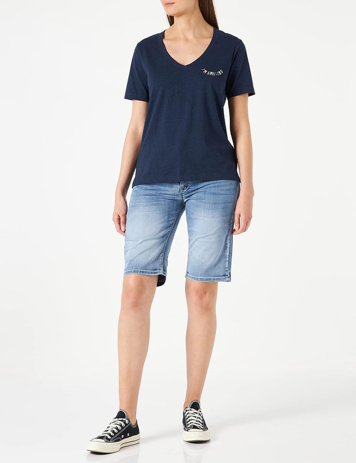 Timezone Damen Slim Nalitz Shorts 26W Fresh Indigo Wash, 26W Fresh Indigo Wash