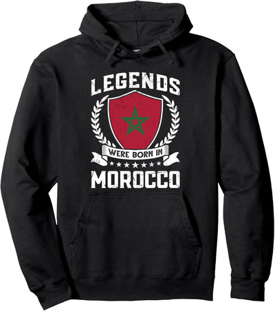 Vintage Design Marokkanische Flagge Marokko Pullover Hoodie