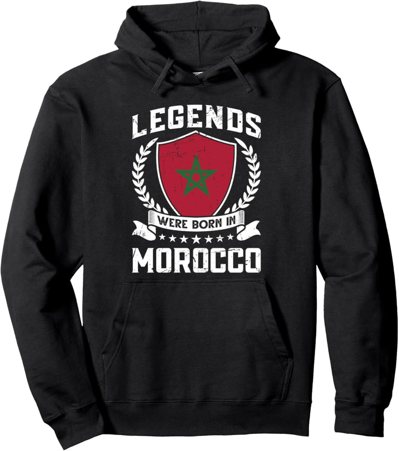 Vintage Design Marokkanische Flagge Marokko Pullover Hoodie