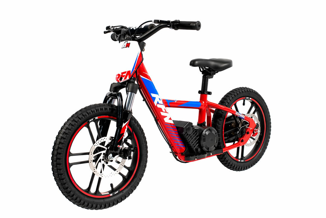 RFN Kinder-Elektromotorrad Pro, 350 W, bis 25 km/h, 16 Zoll, 3 Fahrmodi