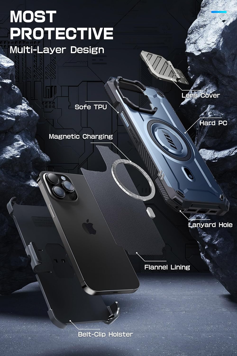 SUPCASE UB Mag XT für iPhone 14 Pro Max/iPhone 13 Pro Max Hülle mit Kameraschutz, Robust Handyhülle